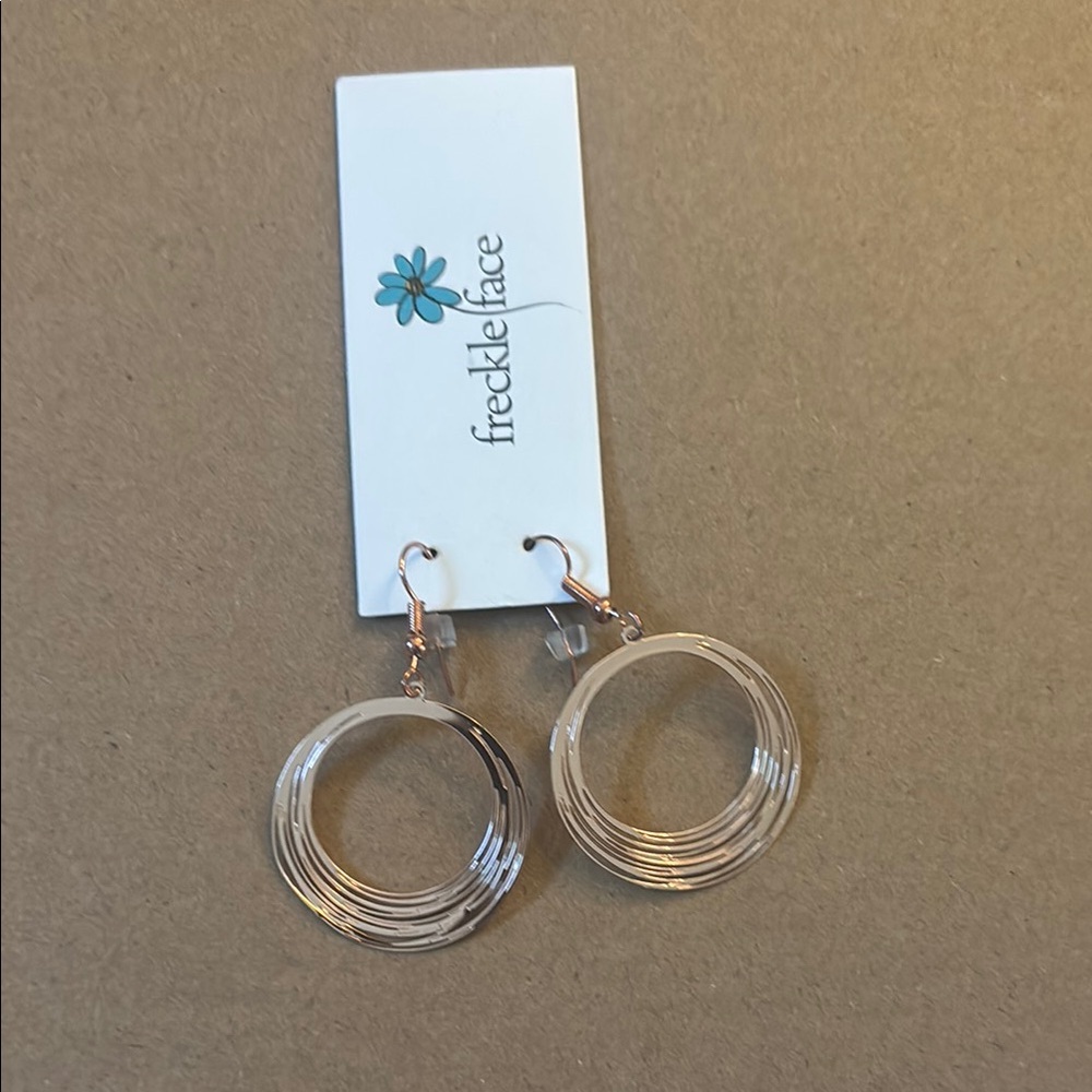 New fashion Gold rose gold Hoop layer dangle Earrings